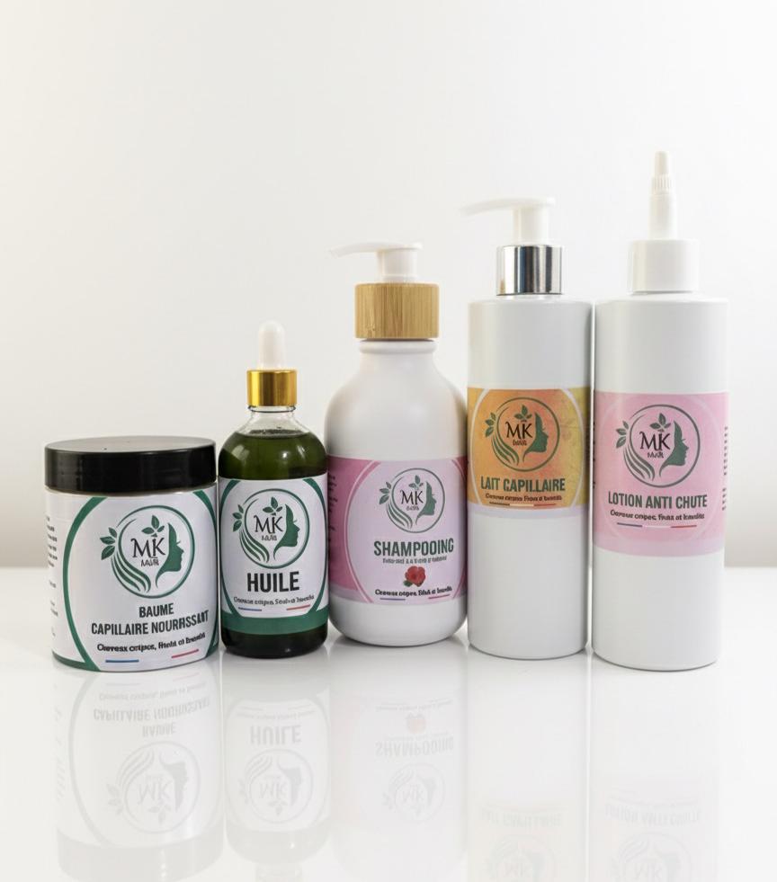 Gamme (Baume, Lixir Booster, Shampooing, Lait, et Lotion)